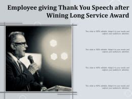 Employee Giving Thank You Speech After Wining Long Service Award ...