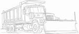 Coloring Pages Snow Plow Truck sketch template