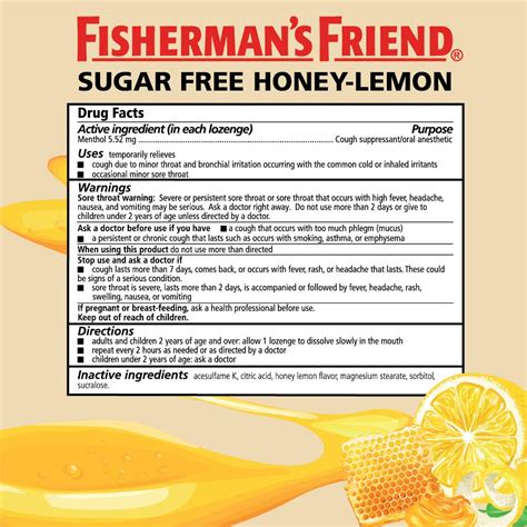 Buy Fisherman's Friend Cough Drops, Sugar Free Honey-Lemon Cough ...