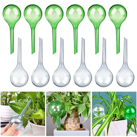 12 Pack PVC Plant Watering Globes, Automatic Mini Waterer for Indoor ...