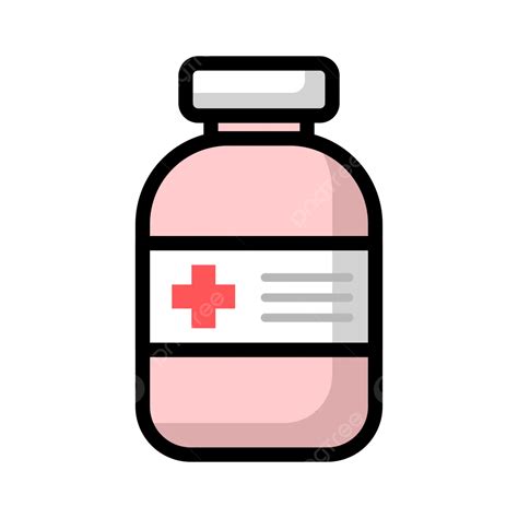 Simple Illustration Of Medicine Bottle Icon Vector, Medicine, Hospital, Health PNG and Vector ...