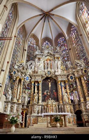 ERFURT, GERMANY - OCTOBER 4, 2010: Interior of St. Mary's Cathedral in Erfurt, Thuringia ...