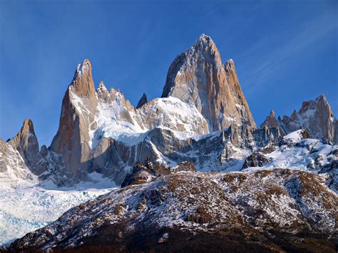 Monte Fitz Roy is a mountain located near El Chaltén village, in the ...