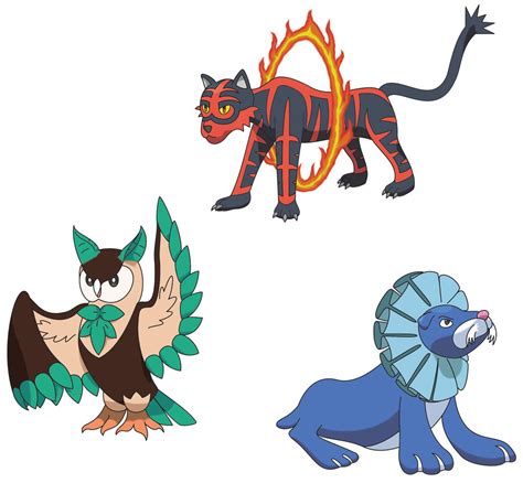 Pokemon Sun and Moon Starter Evos by ThatDevGuy on DeviantArt