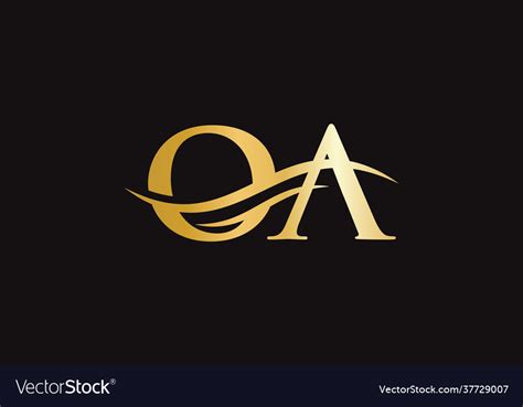 Oa logo design premium letter logo design Vector Image