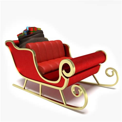 3d model santa s sleigh