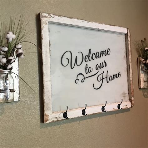 Welcome to our Home Wall Decal, Home Decor Wall Graphic, Vinyl wall art sticker, entrance decor