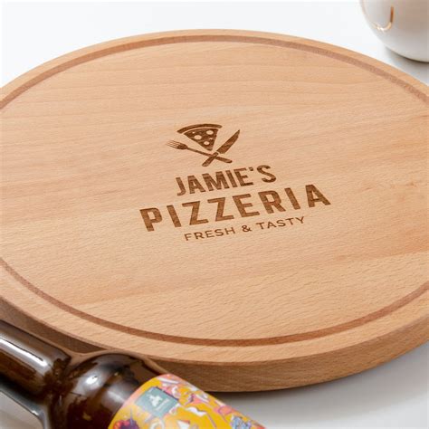 Personalised Large Pizza Board Premium Pizza Round Chopping | Etsy