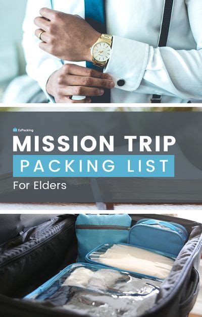 Mission Trip Packing List for Elders | Mission trip packing, Packing list for travel, Missions trip