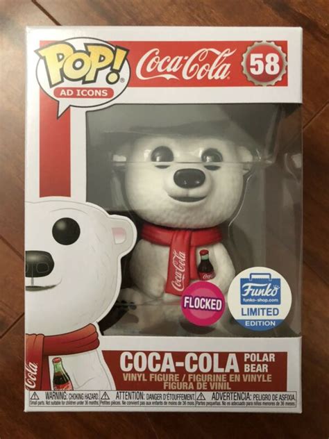 Funko Pop! Ad Icons Coca Cola Polar Bear Flocked Funko Shop Exclusive ...