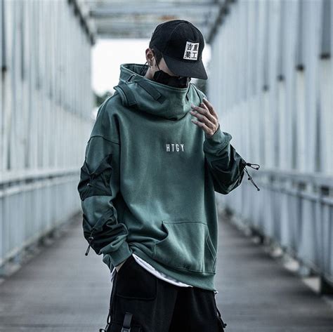 Cyberpunk Techwear Hoodie Men Japanese Streetwear Clothing | Hoodie ...