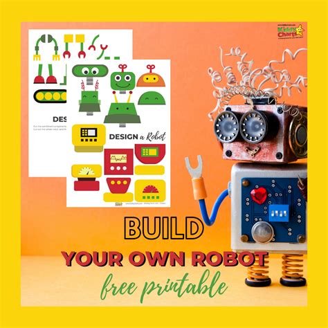 Build your own robot free STEM printable - Kiddy Charts STEM printables