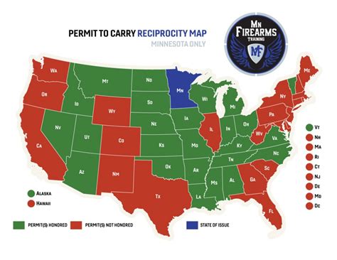 Concealed Carry Permit Reciprocity Map - 02/2022