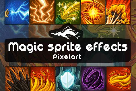 Pixel Art Magic Sprite Effects And Icons Pack | Free Download Nude ...