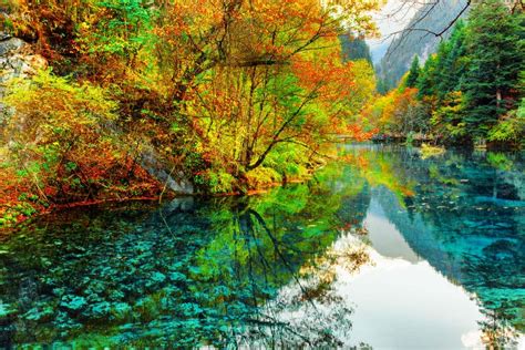 Lac des Cinq Fleurs en Chine : le joyau du parc de Jiuzhaigou – Bouger ...