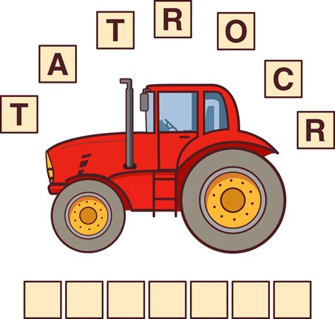 Game words puzzle tractor.Education developing child.Agricultural ...