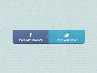 Facebook & Twitter Buttons by Wassim on Dribbble