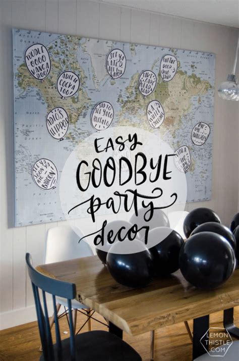 Simple Going Away Party Decor - Goodbye Balloons! - Lemon Thistle