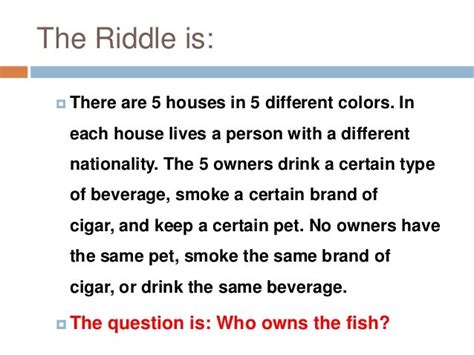 Einstein riddle solution