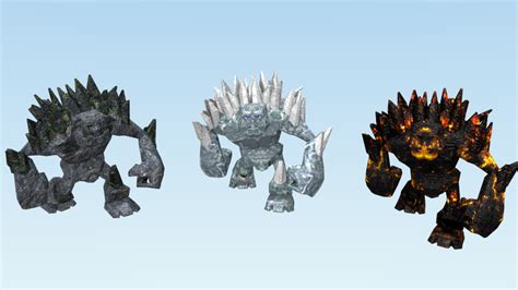 Fire/Ice/Stone Golem | OpenGameArt.org