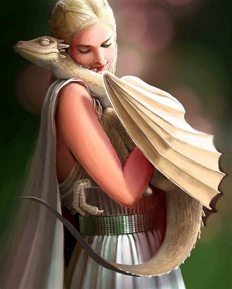 Dany and baby Viserion, Game of Thrones. | Dragon artwork, Mother of dragons, Fantasy dragon