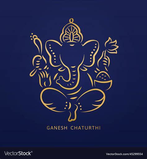 Ganesh chaturthi design Royalty Free Vector Image