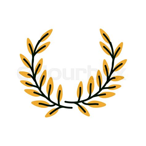 Greek laurel wreath in flat style, vector illustration isolated on white | Stock vector | Colourbox