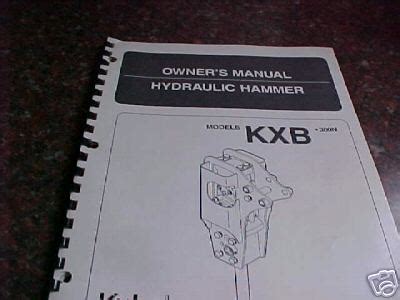 Kubota hydraulic hammer kxb owner's manual 300N