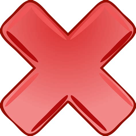 Red X Cross Wrong Not PNG, SVG Clip art for Web - Download Clip Art, PNG Icon Arts