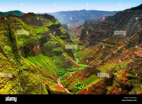 Waimea Canyon at Waimea Canyon State Park, Kauai, Hawaii, USA Stock ...