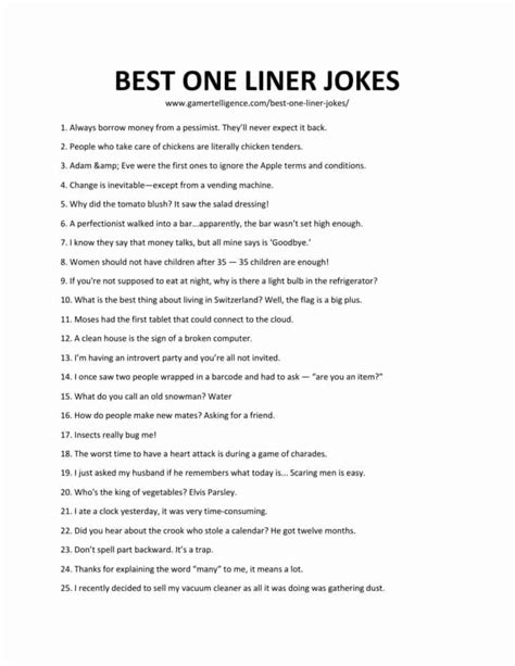 28 Best One Liner Jokes - Charming And Wondrous Laughs And Fun In Here