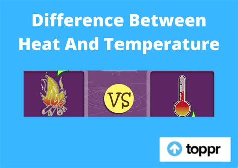 Difference Between Heat And Temperature in Tabular Form