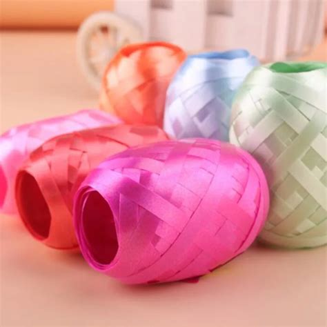 12 Roll/lot Foil balloon ribbon multicolor curling ribbons party wedding decoration celebration ...