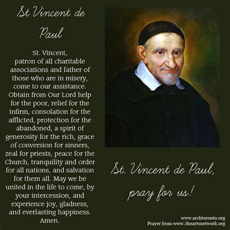 Prayer on the feast day of St. Vincent de Paul. | Vincent de paul ...