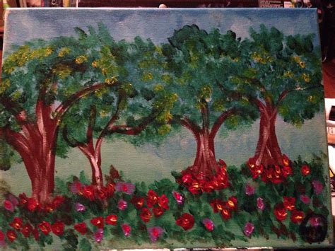 Trees 'n Flowers | Art, Painting, Flowers