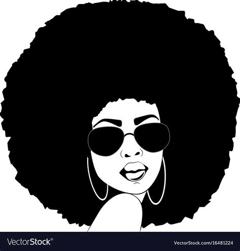 African american woman silhouette afro portrait Vector Image Black Woman Silhouette, Silhouette ...