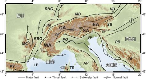 Map Of The Alps – Map Of The Usa With State Names