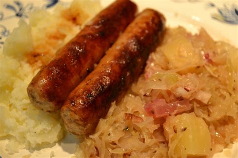 Dinner For Two: Sauerkraut and Bratwurst (Brats)