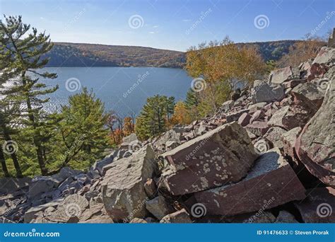 Fall Colors in Rocks and Water Stock Image - Image of natural, devils ...