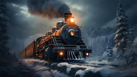 Premium AI Image | 3d photo of a train wallpaper