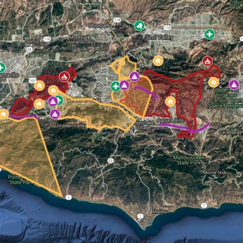 Interactive map: Hill, Woolsey fires burn in Ventura County