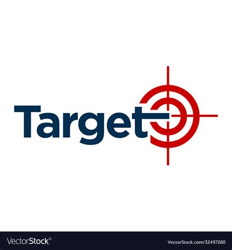 Shooting target logo design icon elements symbol Vector Image