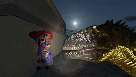 Pomni and Ragatha see Giganotosaurus by MnstrFrc on DeviantArt