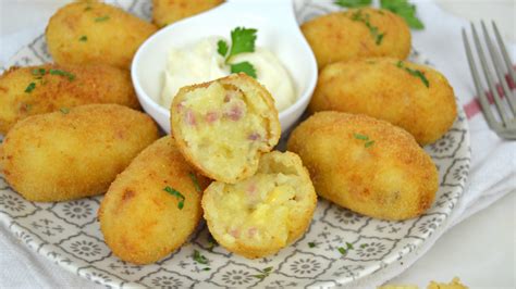 Croquetas de jamón y queso fáciles ¡Sin bechamel! | Cuuking! Recetas de cocina