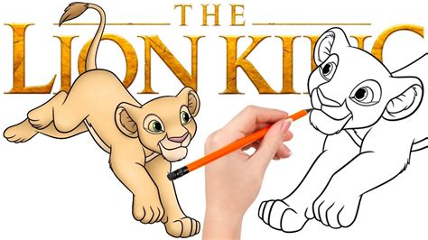 How to draw Nala running fast - The Lion King