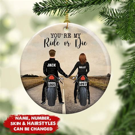 You're My Ride or Die, Personalized Ornament, Christmas Gift for Biker ...