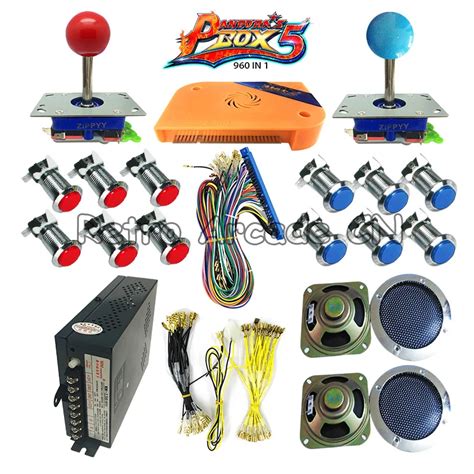 Arcade cabinet 960 in 1 game machine parts With Pandora box 5 Joystick Silver LED button Power ...