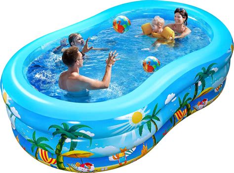 Amazon.com: Inflatable Swimming Pool - 95" x 59" x 24" Inflatable ...