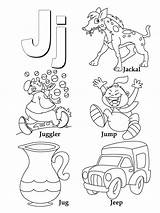 Cute Coloring Pages Letter J sketch template