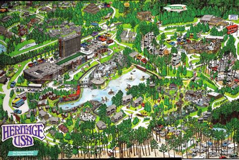 Heritage USA Map and Brochure (1986) | ThemeParkBrochures.net